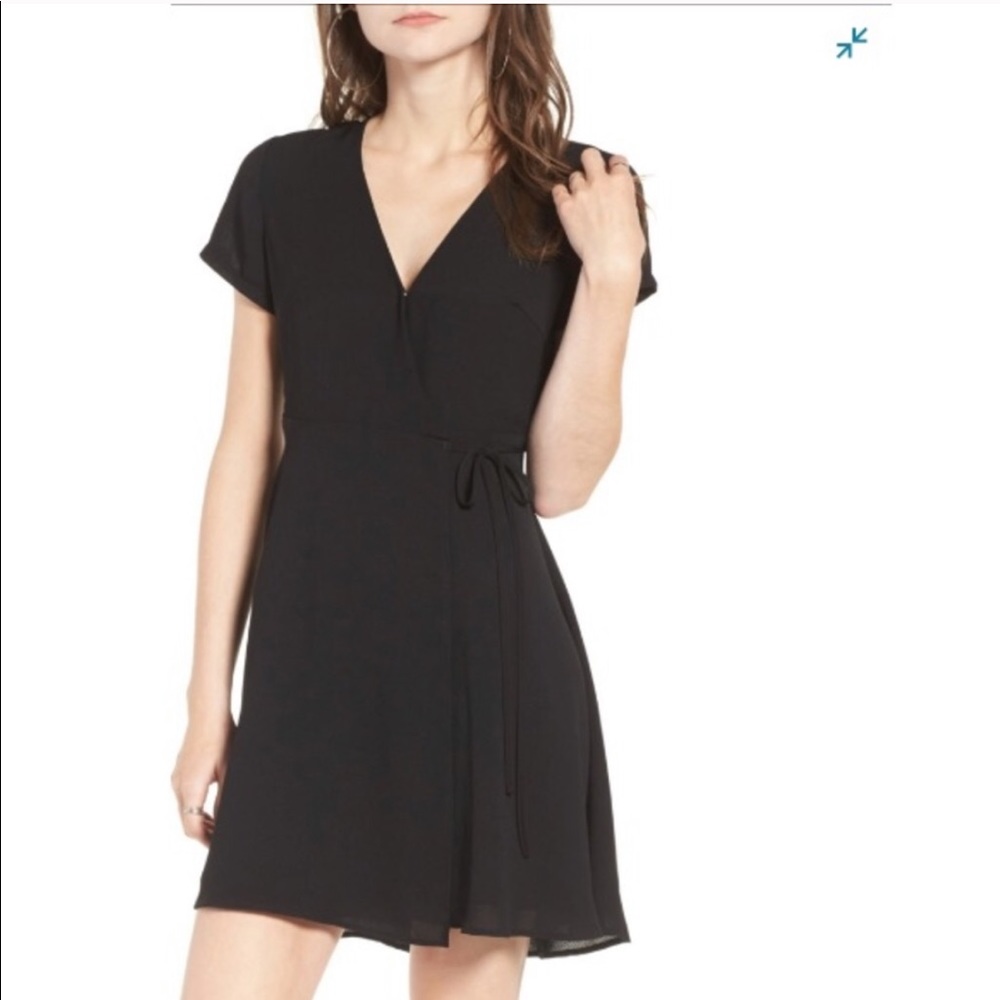 Black wrap dress